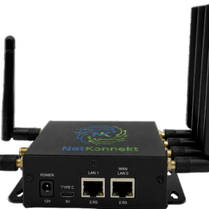 Front ports and antennas on the NK R700 enterprise 5G router