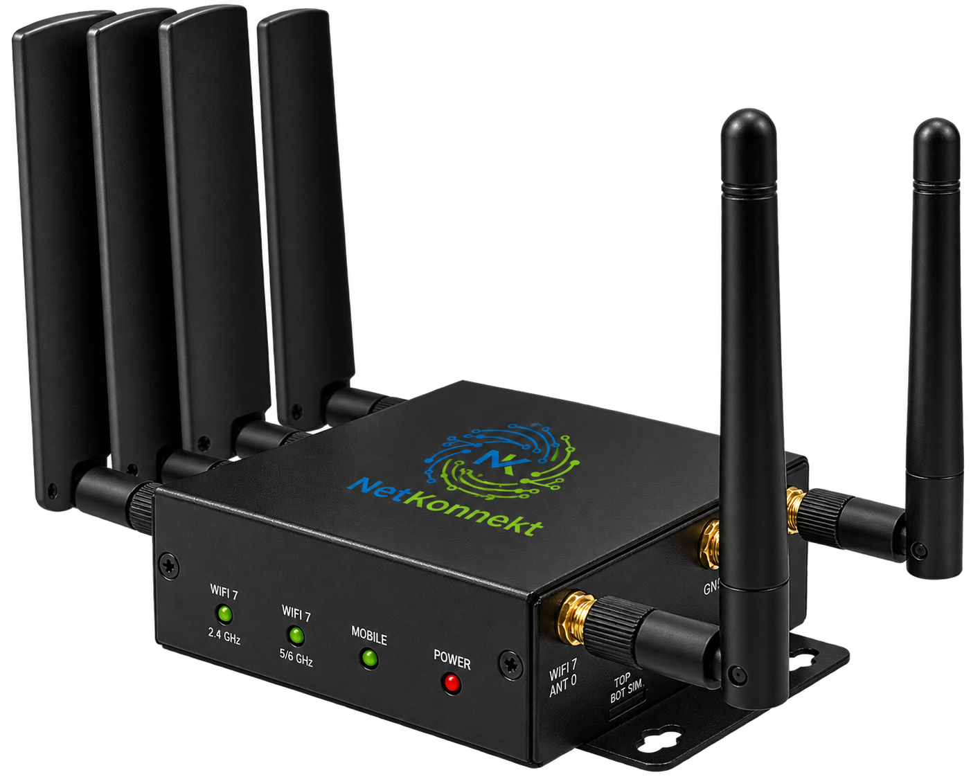 Front three-quarter view of the NK R700 enterprise 5G router